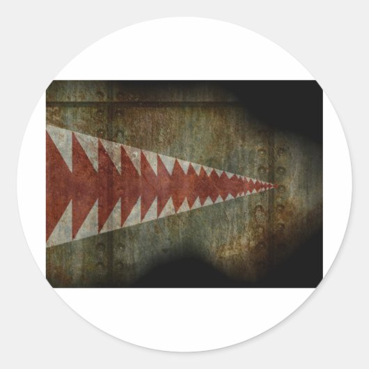 サメの口当て ラウンドシール (正面)