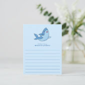 サメの子どものかわいいかわいいのフラットカード サンキューカード (スタンド正面)