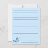 サメの子どものかわいいかわいいのフラットカード サンキューカード (裏面)