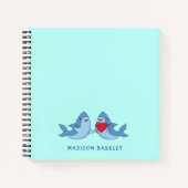 サメの子供のかわいいノート ノートブック (正面)