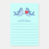 サメの子供のかわいいポストイットノート ポストイット (正面)