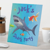サメの子供パーティー台座標識 台座サイン (インサイチュ)