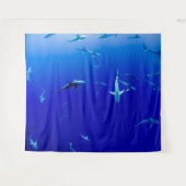 サメの学校 フォトバックドロップ タペストリー (正面(横))