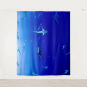 サメの学校 フォトバックドロップ タペストリー (正面)