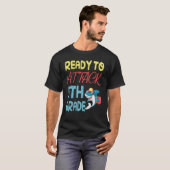 サメの学生新学期の日の攻撃準備5 Tシャツ (正面フル)