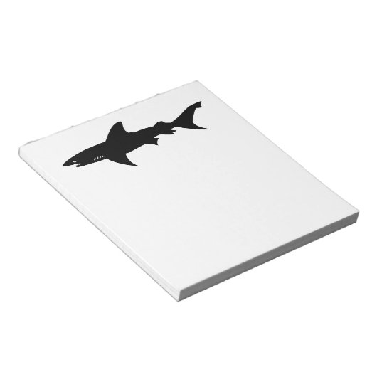 サメの攻撃 – サメとダイビング黒エレガント色 ノートパッド (アングル)
