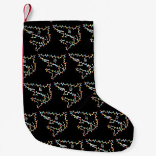 サメの木クリスマスXmasペット動物サメ好き スモールクリスマスストッキング