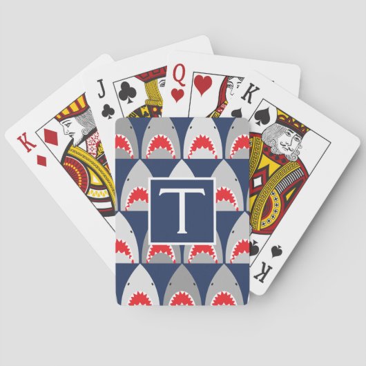 サメの柄 トランプ (裏面)