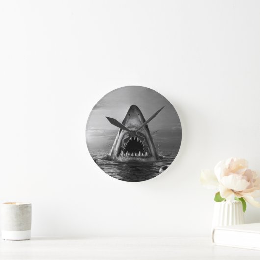 サメの歯 ラウンド壁時計 (ホーム)