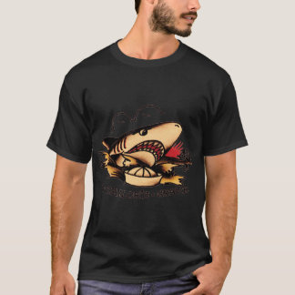 サメの水兵の墓 アメリカントラディショナル セーラー・ジェリー Tシャツ