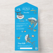 サメの水色海ブルー海面パーティー