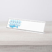 サメの波 デスクネームプレート (正面)