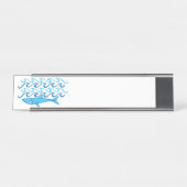 サメの波 デスクネームプレート (正面)