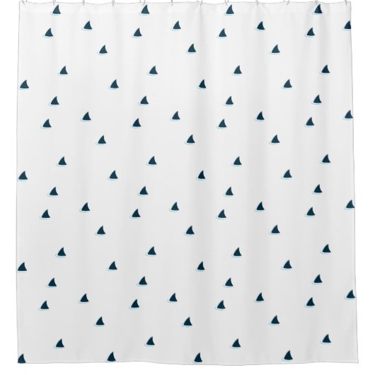サメの注意！シャワーカーテン シャワーカーテン (正面)