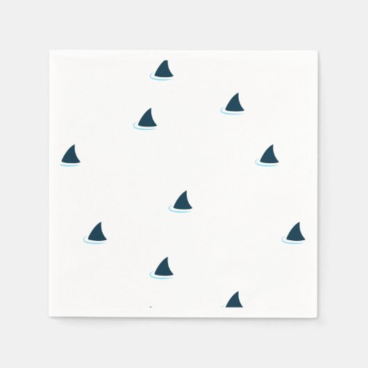 サメの注意！ナプキン スタンダードカクテルナプキン (正面)