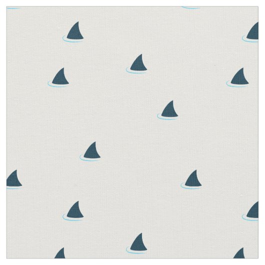 サメの注意！ ファブリック (クローズアップ)