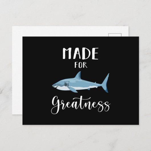 サメの海のフィン魚の面白いギフトアイデア ポストカード (正面/裏面)