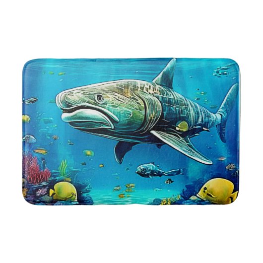 サメの海洋捕食者アート バスマット (正面)