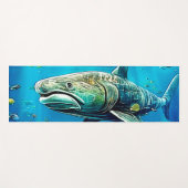 サメの海洋捕食者アート ヨガマット (正面(横))