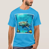 サメの海洋捕食者アート Tシャツ (正面)