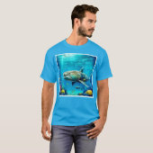 サメの海洋捕食者アート Tシャツ (正面フル)