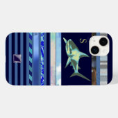 サメの海獣の青い色 Case-Mate iPhoneケース (裏面 (横))