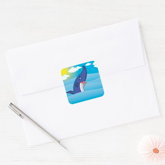 サメの海 スクエアシール