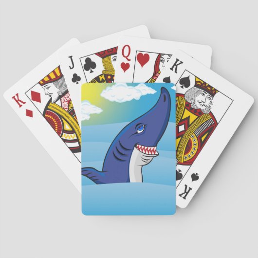サメの海 トランプ (裏面)