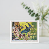 サメの神のサンゴ礁 ヴィンテージ映画 ポストカード 2 (スタンド正面)