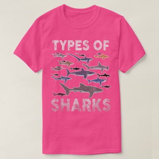 サメの種類 Tシャツ (デザイン正面)