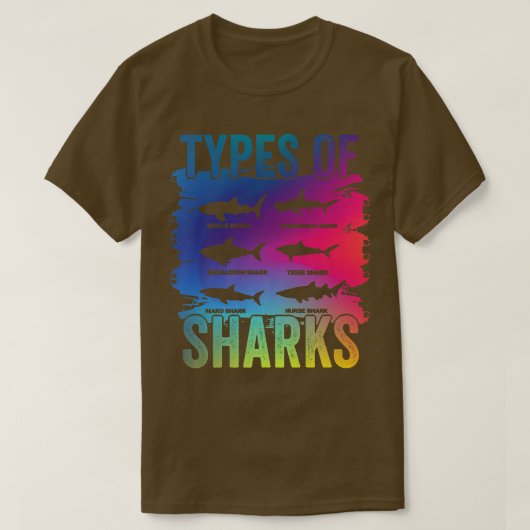 サメの種類 Tシャツ (デザイン正面)