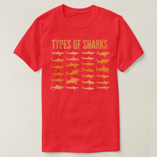 サメの種類 Tシャツ (デザイン正面)