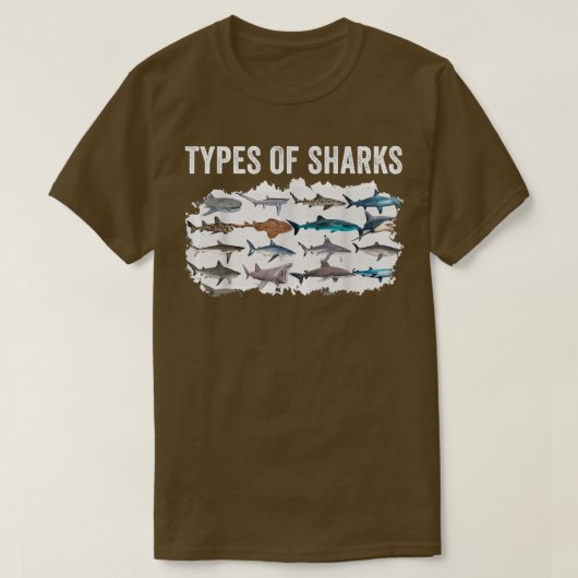 サメの種類 Tシャツ (デザイン正面)