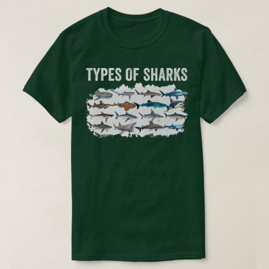 サメの種類 Tシャツ (デザイン正面)