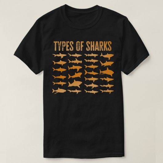 サメの種類 Tシャツ (デザイン正面)
