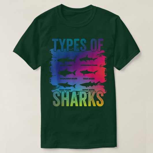 サメの種類 Tシャツ (デザイン正面)