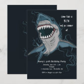 サメの襲撃招待状 招待状 (正面/裏面)