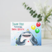 サメの誕生日ありがとう サンキューカード (スタンド正面)