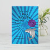 サメの誕生日の招待 招待状 (スタンド正面)