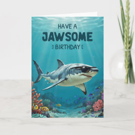 サメの誕生日カード 少年や男性に カード