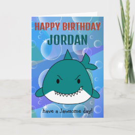 サメの誕生日グッズ オーダーメイド カード