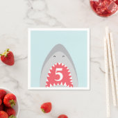 サメの誕生日パーティー スタンダードカクテルナプキン (インサイチュ)