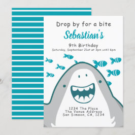 サメの誕生日パーティー 招待状
