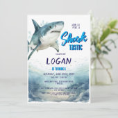 サメの誕生日パーティー 招待状 (スタンド正面)