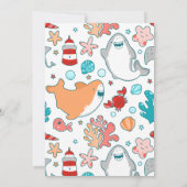 サメの誕生日パーティー 招待状 (裏面)