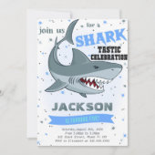サメの誕生日招待状 招待状 (正面)