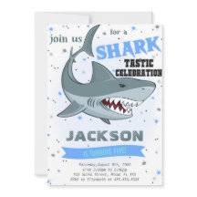 サメの誕生日招待状