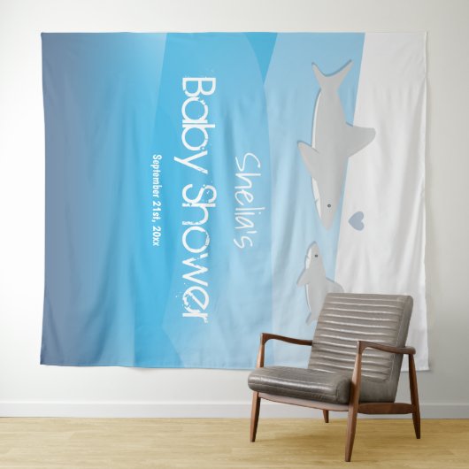 サメの赤ちゃんシャワー タペストリー (インサイチュ(横))