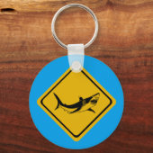 サメの道路標識 キーホルダー (正面)