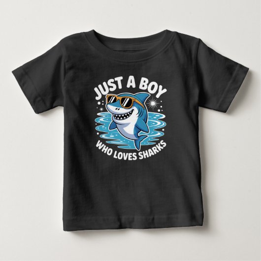 サメの面白い引用 ベビーTシャツ (正面)